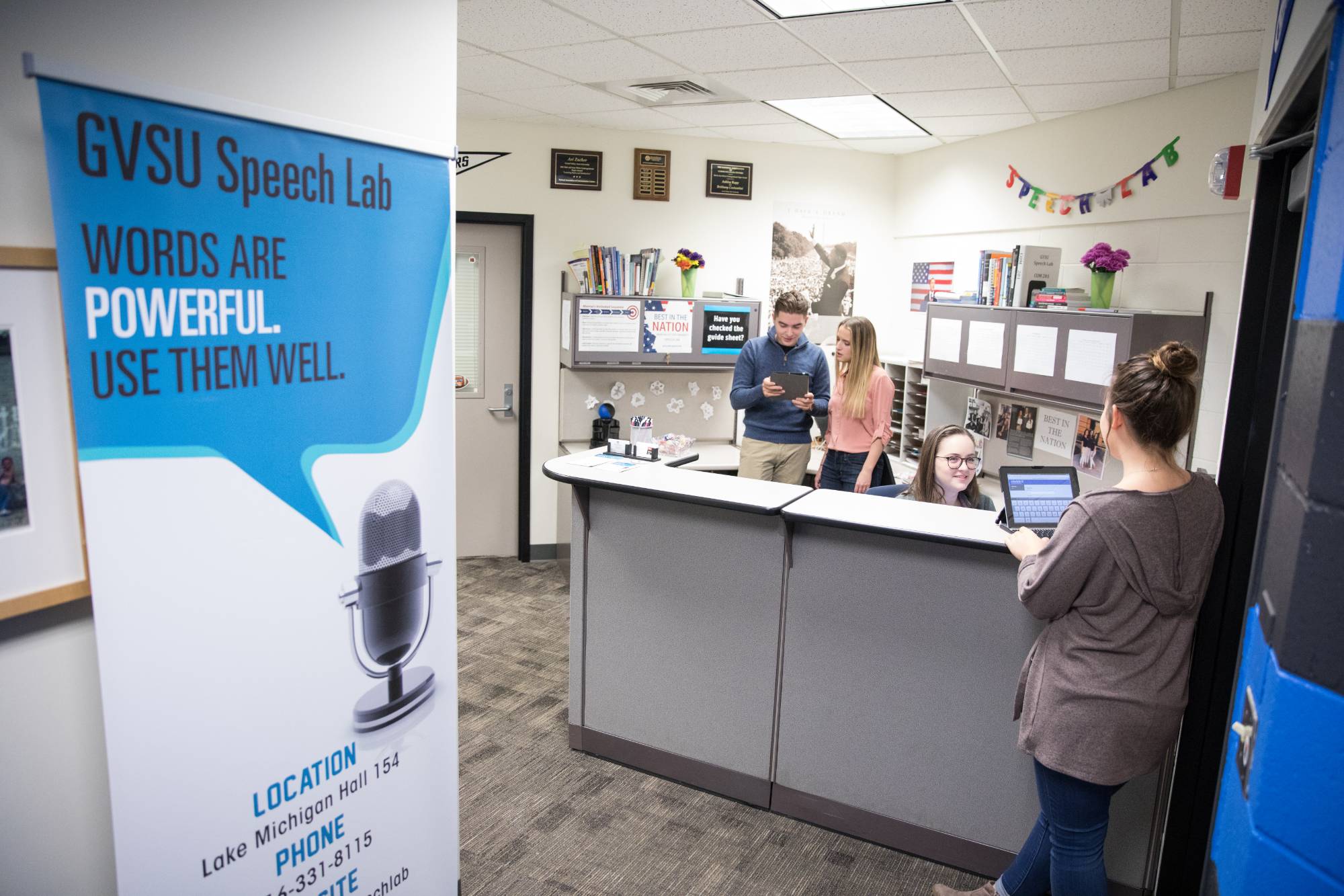 The GVSU Speech Lab can help you write speeches for courses
